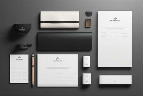 简洁文件办公用品VI样机效果图与摄影图下载指南